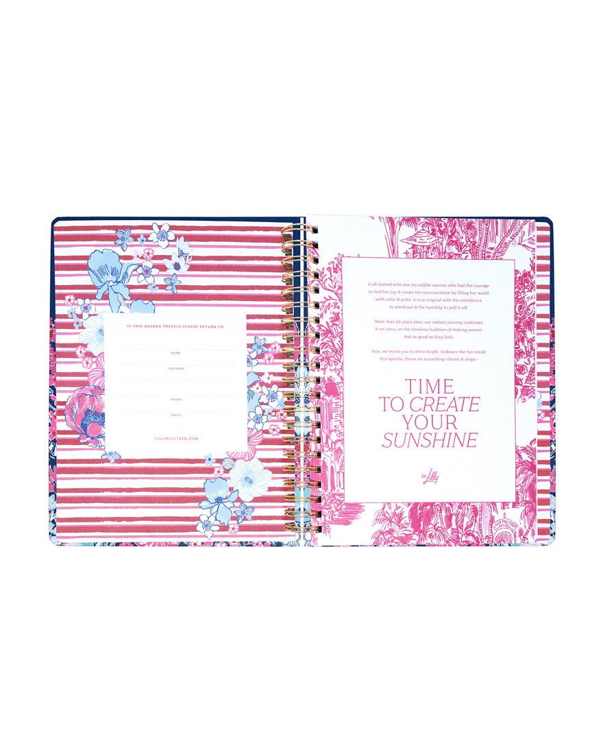 Lilly Pulitzer - Jumbo 17 Month Agenda - Starlight Navy In All Her Glory