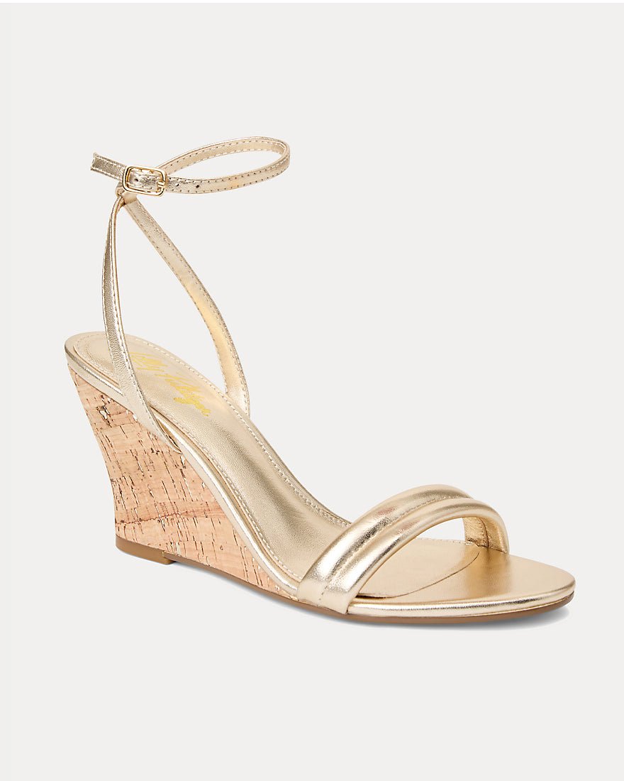 Lilly Pulitzer - Junie Wedge - Gold Metallic
