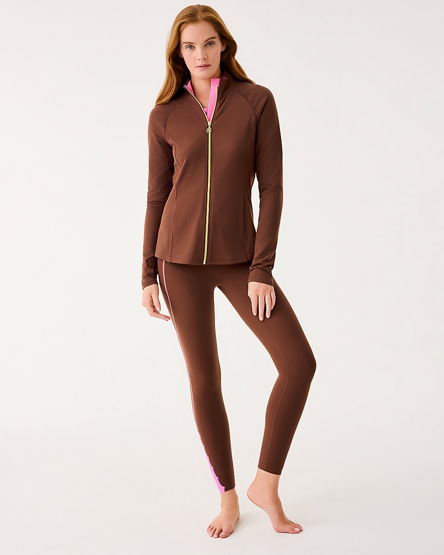 Lilly Pulitzer - Justine Full Zip Jacket Upf 50 Plus - French Roast