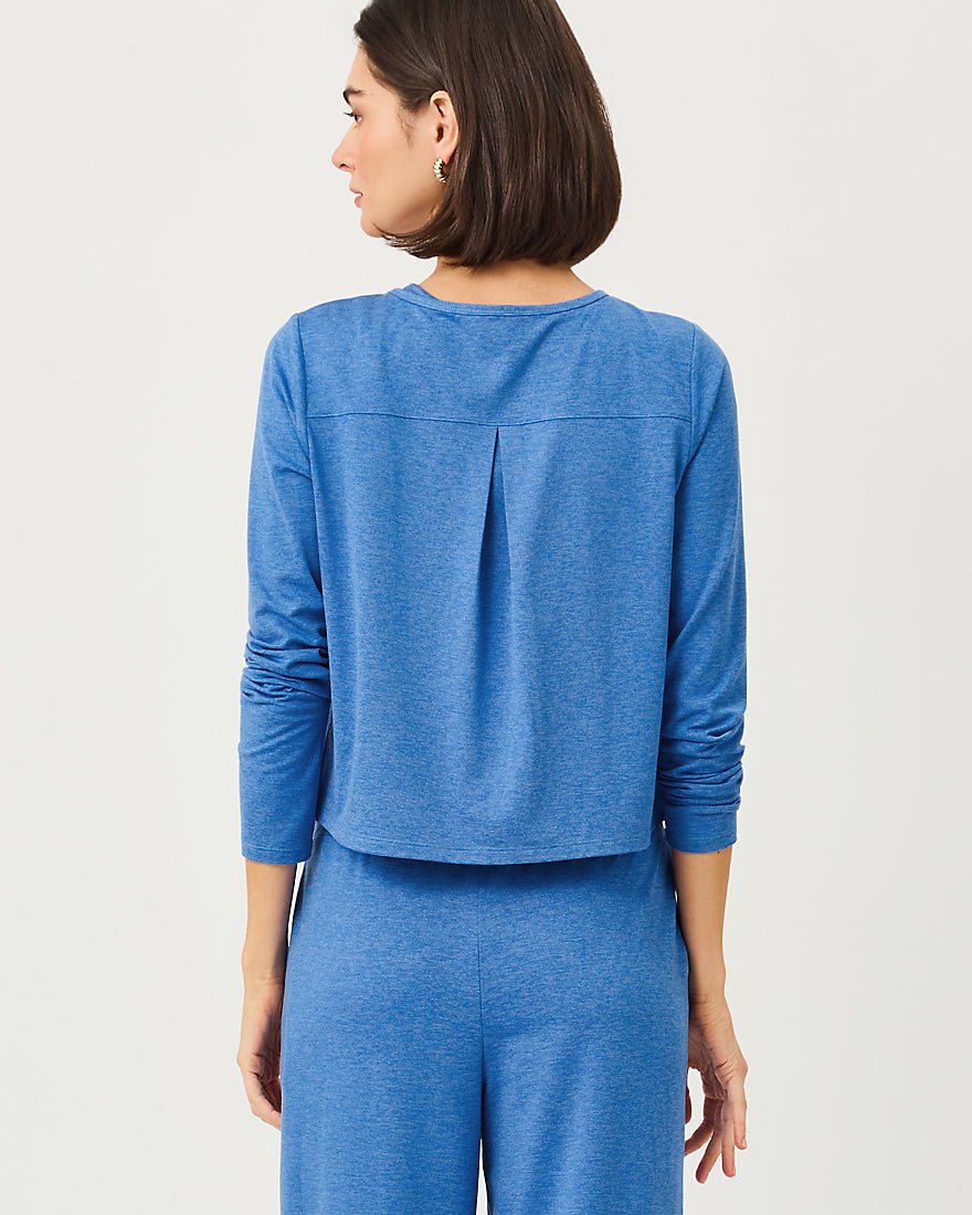Lilly Pulitzer - Kai Cardigan Upf 50 Plus - Heathered Merriweather Blue