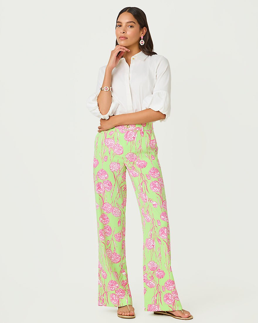 Lilly Pulitzer - Katerini Palazzo Pant - Pistachio Macaron Alina