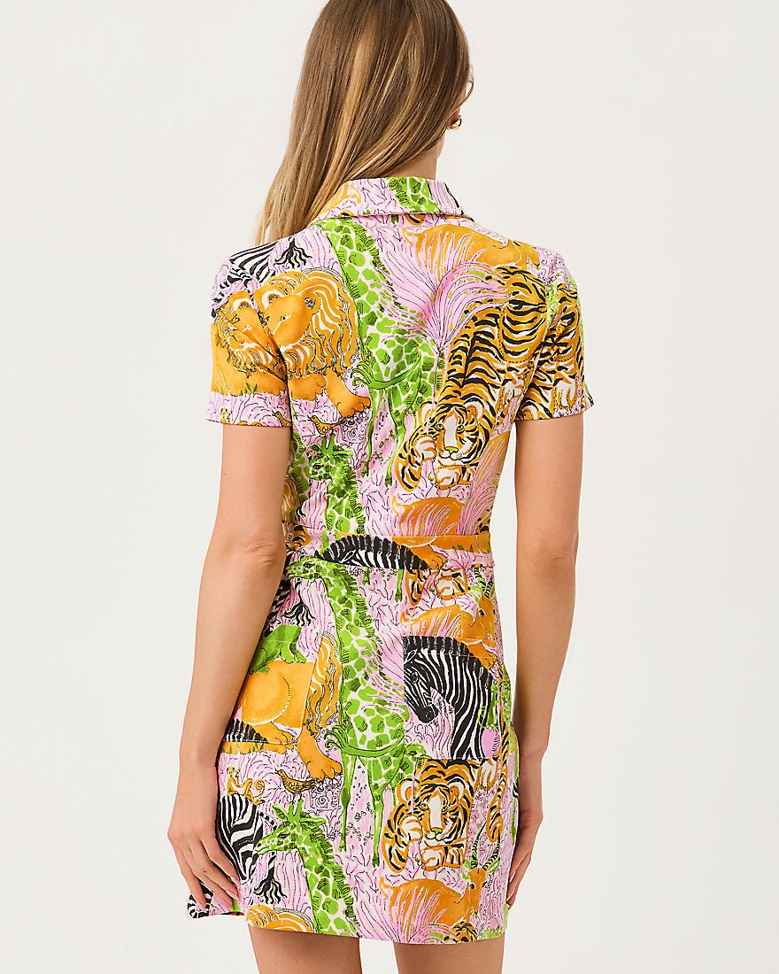Lilly Pulitzer - Kathy Short Sleeve Tie Dress - Multi Lillys Zoo