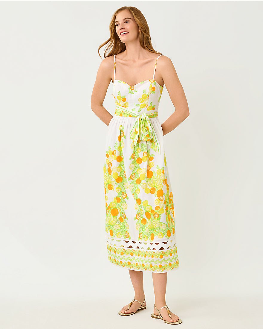 Lilly Pulitzer - Katina Midi Dress - Resort White Zesty
