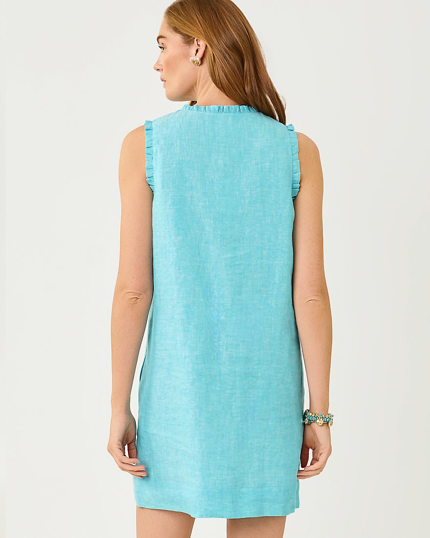 Lilly Pulitzer - Kavalla Linen Dress - Capri Blue X Resort White