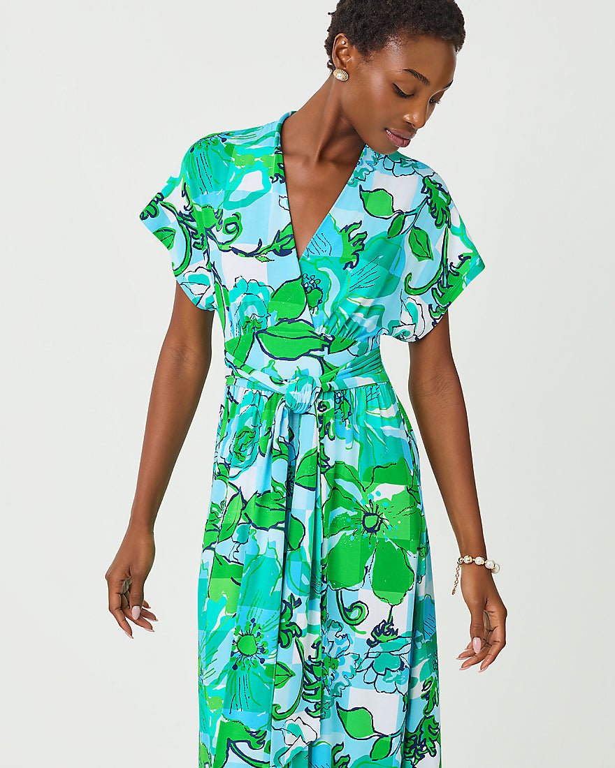 Lilly Pulitzer - Keenan Maxi Dress - Capri Blue Rousseaus Roses