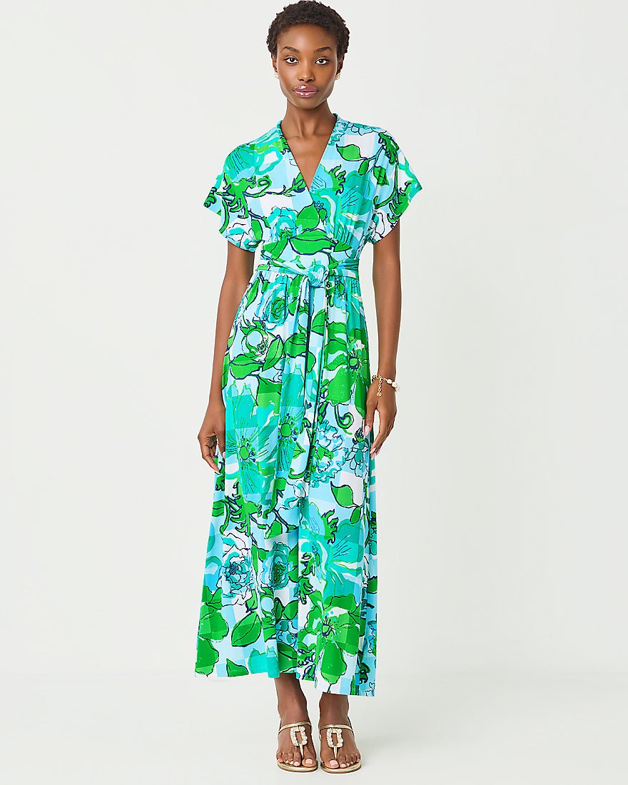 Lilly Pulitzer - Keenan Maxi Dress - Capri Blue Rousseaus Roses
