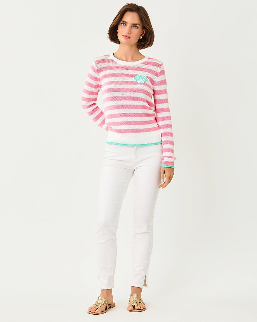 Lilly Pulitzer - Kellyn Sweater - Conch Shell Pink Nauti Stripe