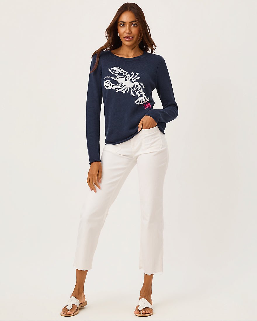 Lilly Pulitzer - Kellyn Sweater - Low Tide Navy Nautical Lobster Jacquard