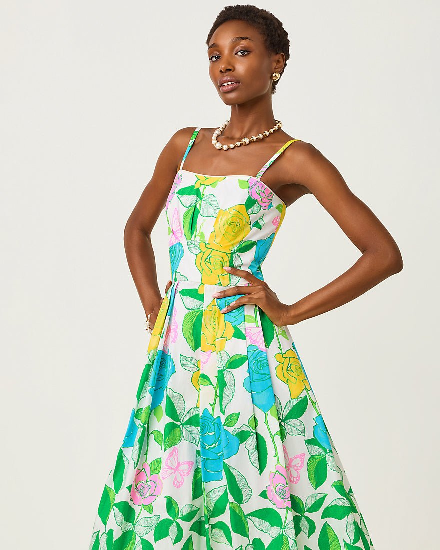 Lilly Pulitzer - Kenni Midi Dress - Multi Rose Bud