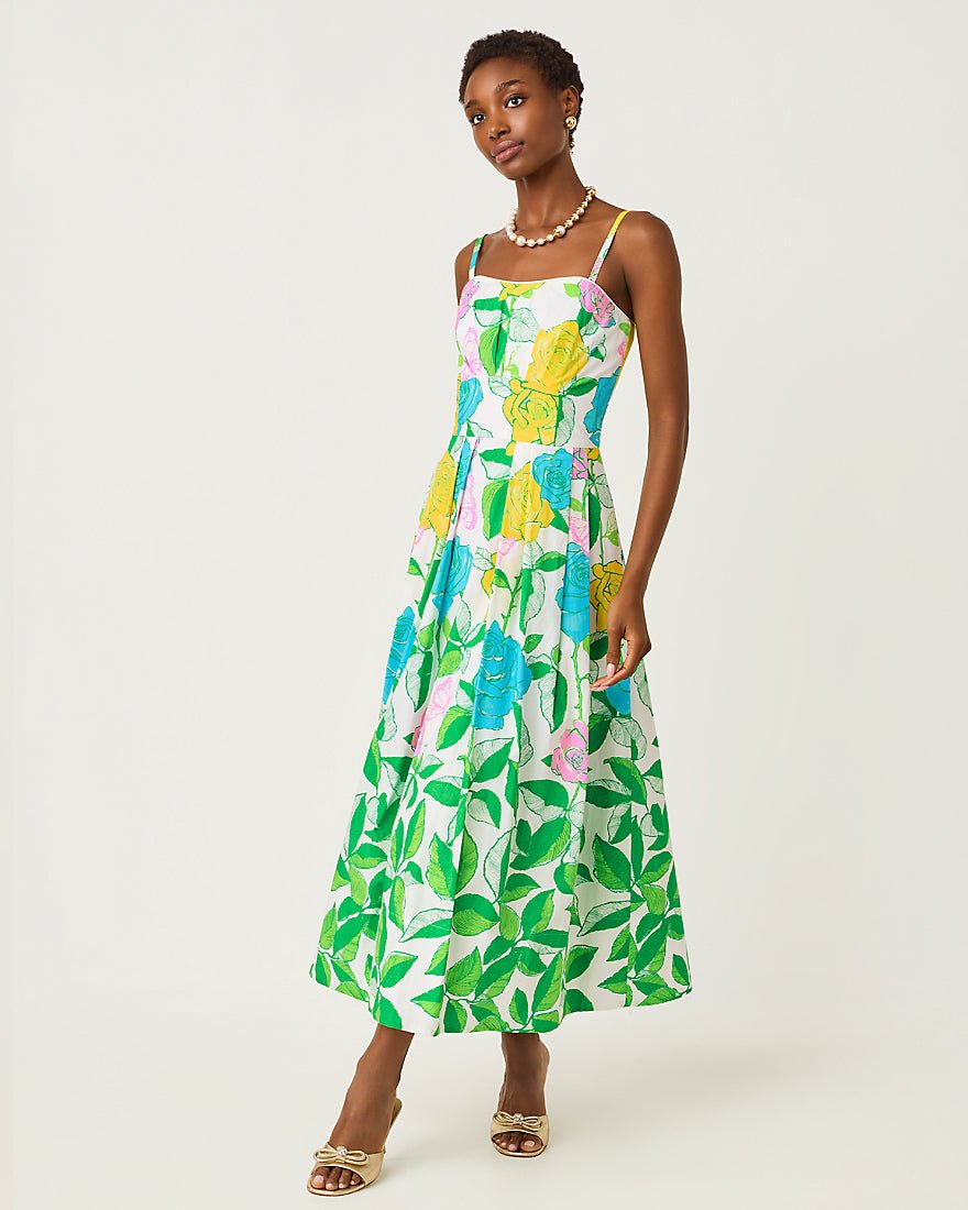 Lilly Pulitzer - Kenni Midi Dress - Multi Rose Bud