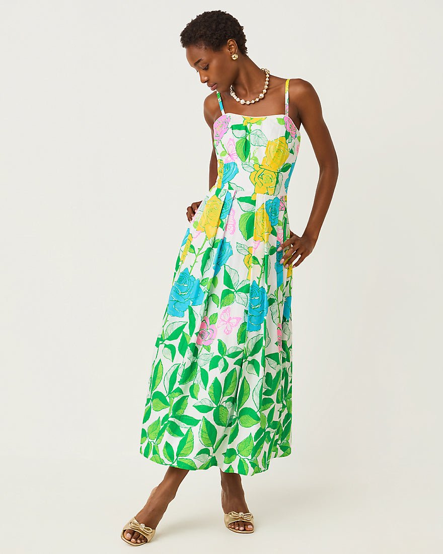 Lilly Pulitzer - Kenni Midi Dress - Multi Rose Bud