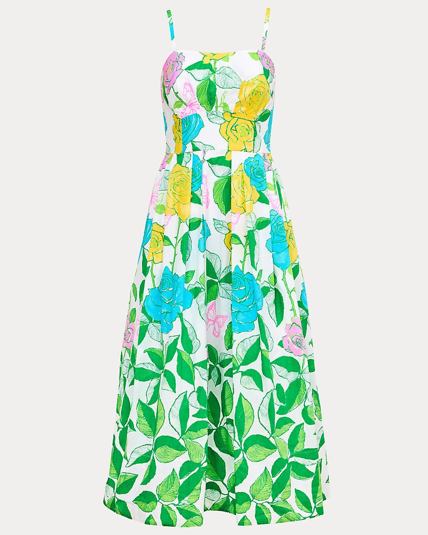 Lilly Pulitzer - Kenni Midi Dress - Multi Rose Bud
