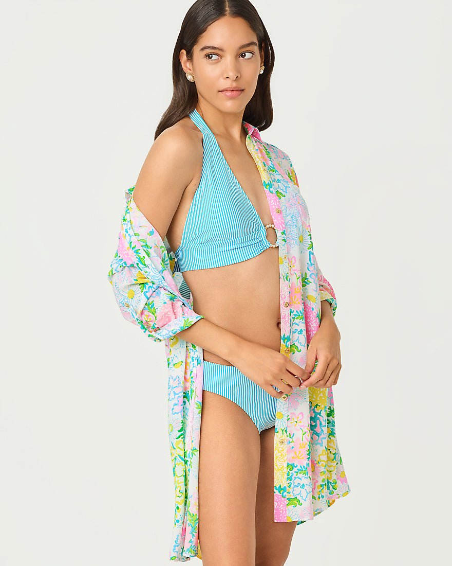 Lilly Pulitzer - Ketos Bikini Top - Capri Blue Seersucker Stripe