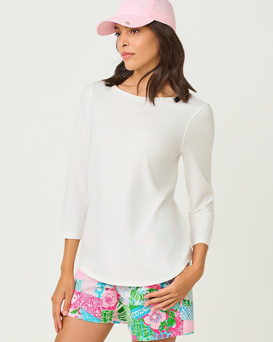 Lilly Pulitzer - Key West Three Quarter Sleeve Top - Resort White
