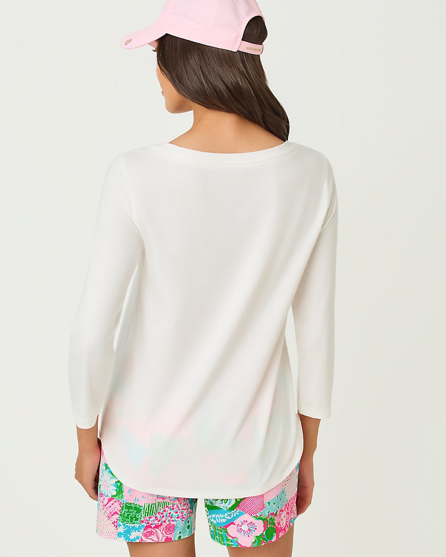 Lilly Pulitzer - Key West Three Quarter Sleeve Top - Resort White