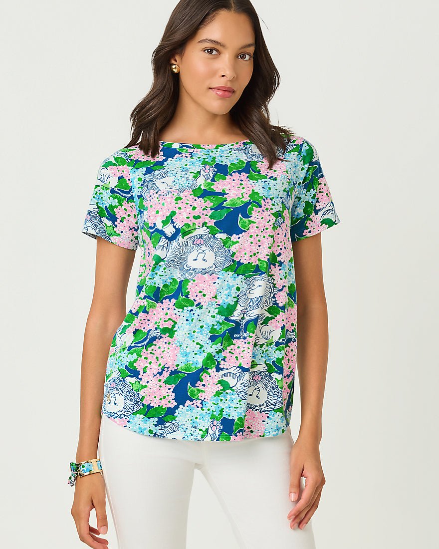 Lilly Pulitzer - Key West Top - Starlight Navy Lydia The Lion