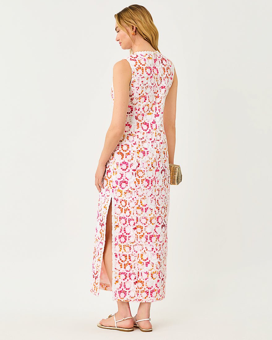 Lilly Pulitzer - Kitt Maxi Shift Dress - Resort White Pansy Fansy