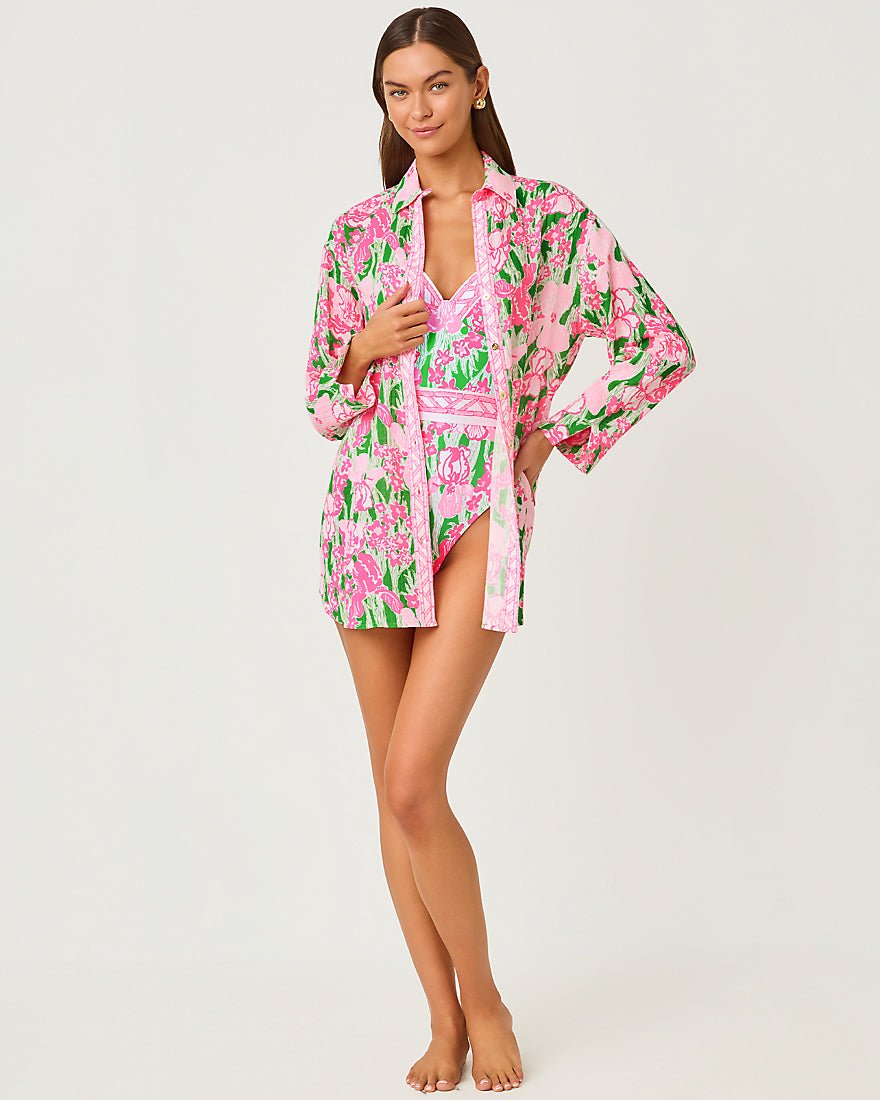 Lilly Pulitzer - Kwitney Long Sleeve Coverup - Putting Green Hannah
