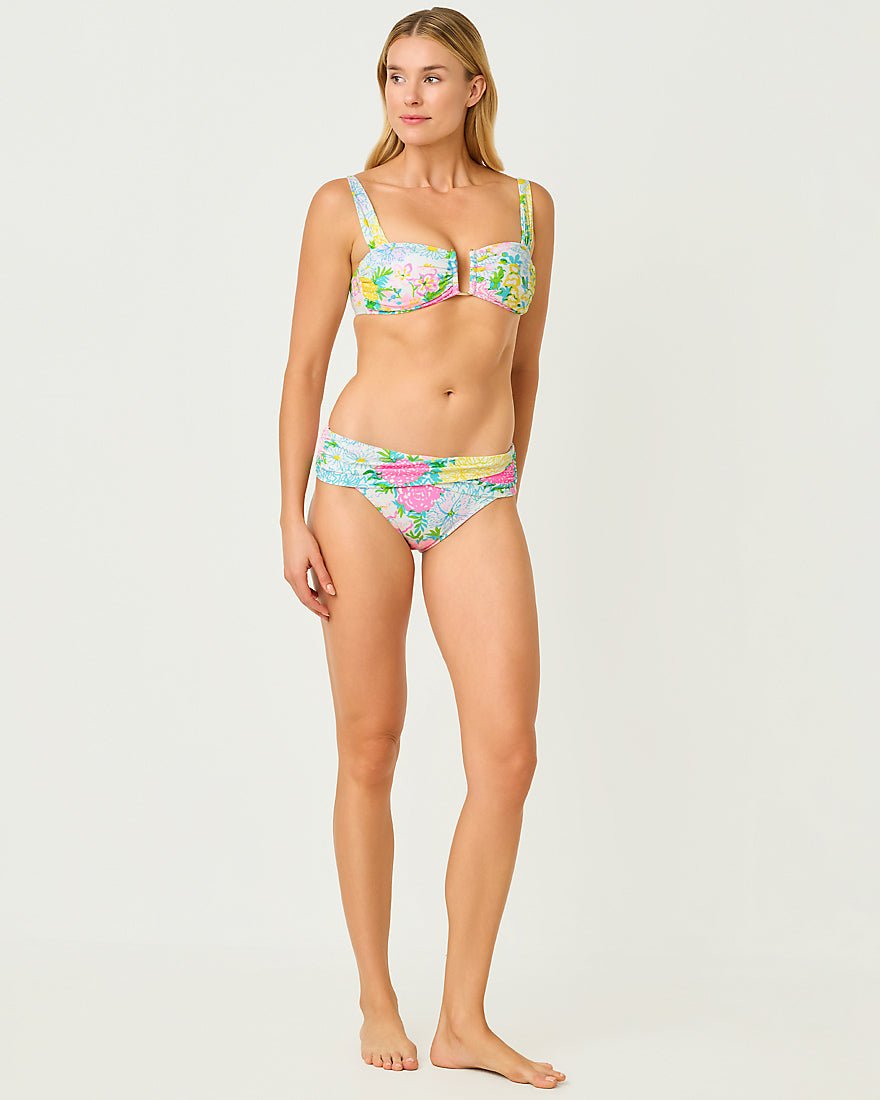 Lilly Pulitzer - Lagoon Sarong Hipster Bikini Bottom - Multi Lilly Garden