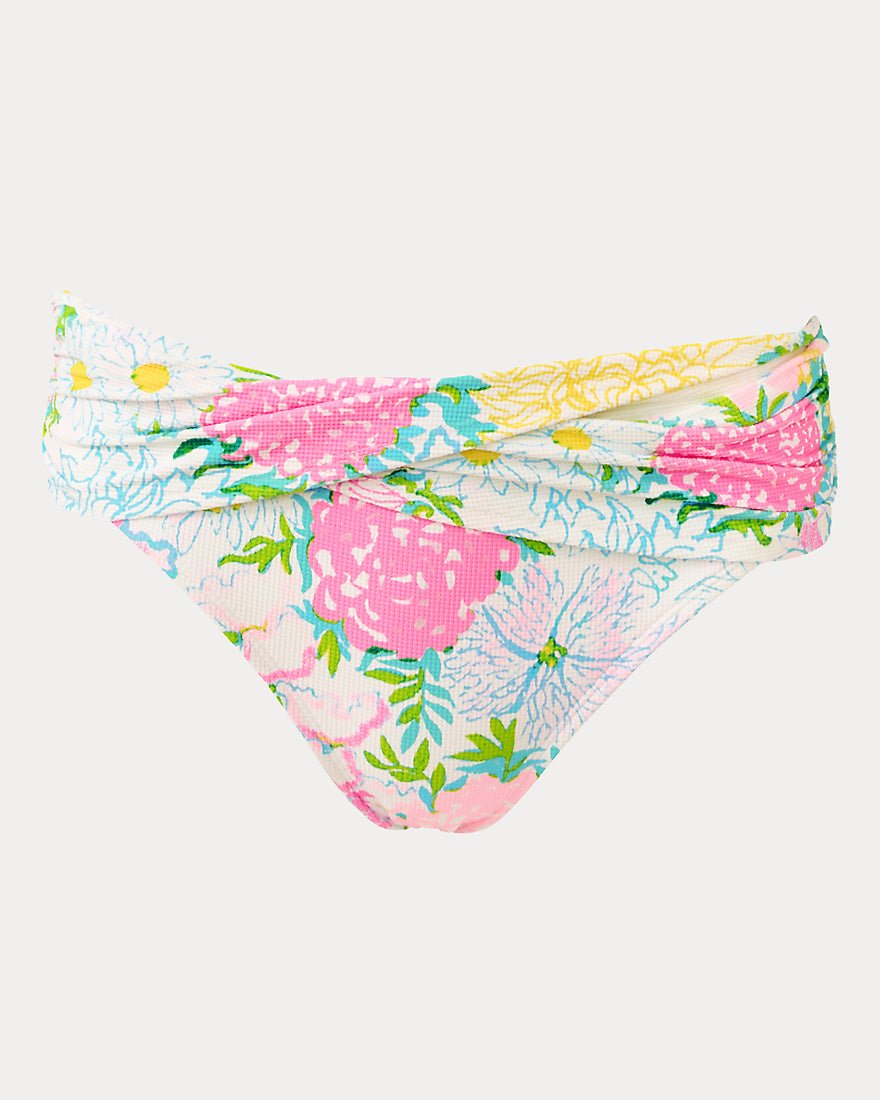 Lilly Pulitzer - Lagoon Sarong Hipster Bikini Bottom - Multi Lilly Garden