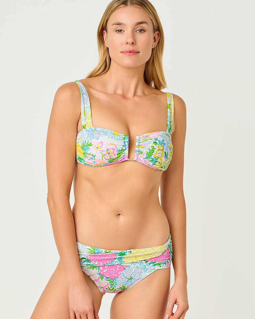 Lilly Pulitzer - Lagoon Sarong Hipster Bikini Bottom - Multi Lilly Garden