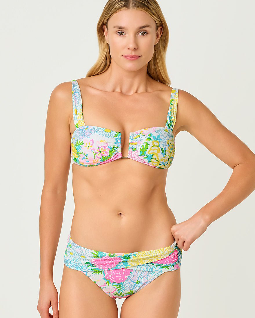 Lilly Pulitzer - Lagoon Sarong Hipster Bikini Bottom - Multi Lilly Garden