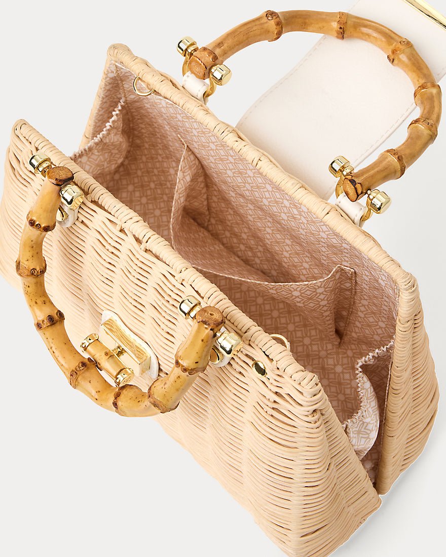 Lilly Pulitzer - Leena Top Handle Bag - Resort White X Natural