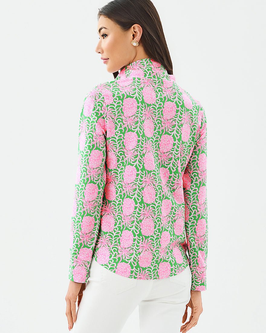 Lilly Pulitzer - Leona Upf 50 Plus Zip Up - Fauna Green Party Like A Pineapple