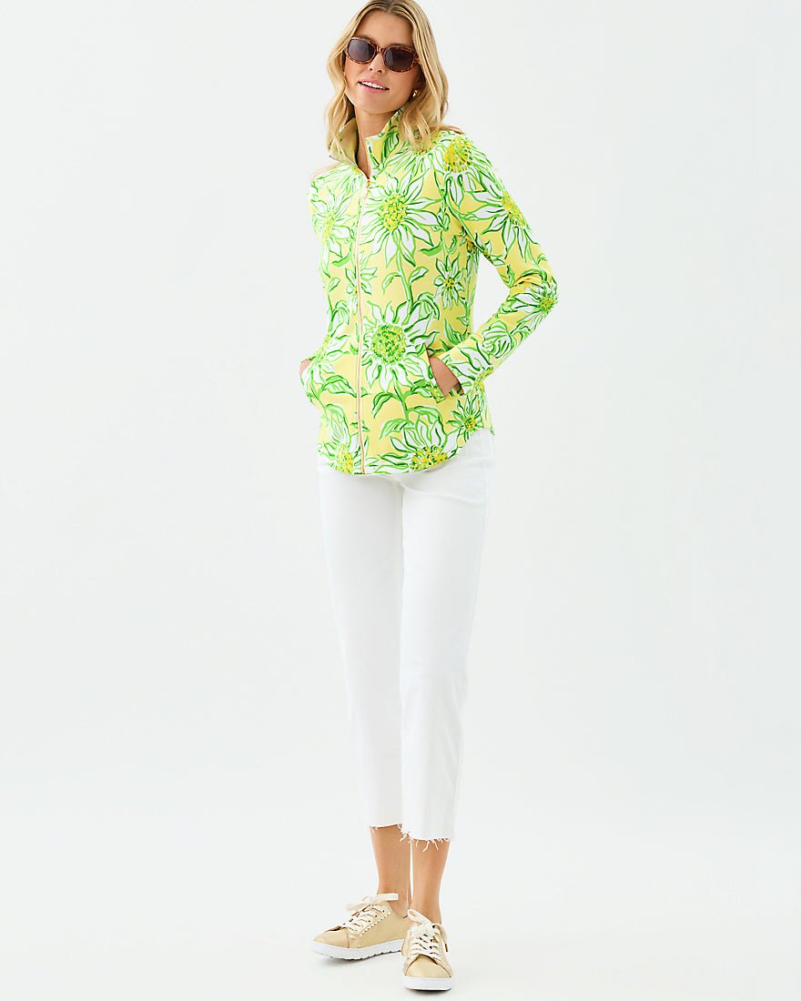 Lilly Pulitzer - Leona Upf 50 Plus Zip Up - Limoncello Sunbelievable