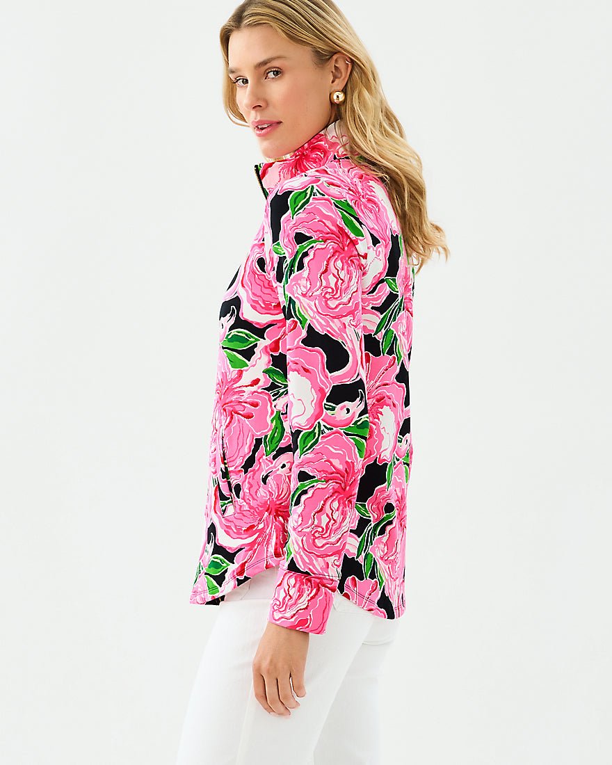 Lilly Pulitzer - Leona Upf 50 Plus Zip Up - Onyx Party All The Time