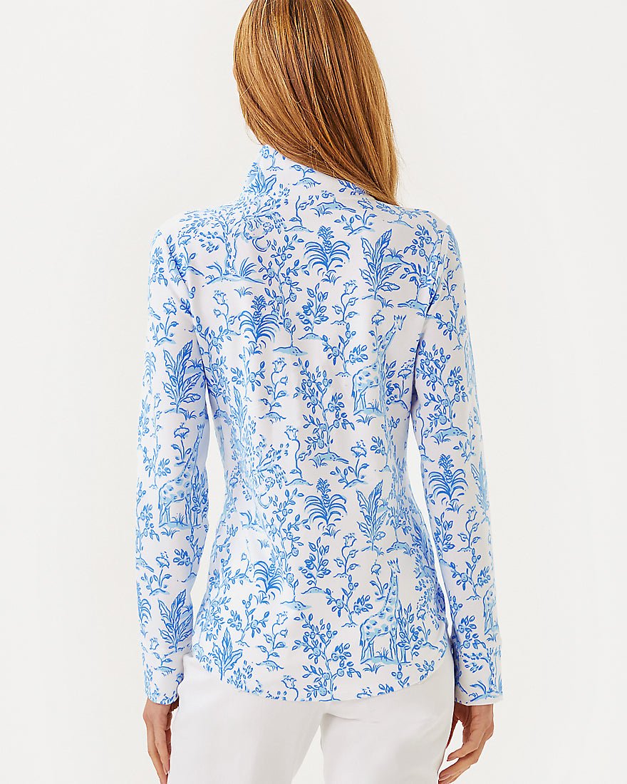 Lilly Pulitzer - Leona Upf 50 Plus Zip Up - Resort White Tall Tales