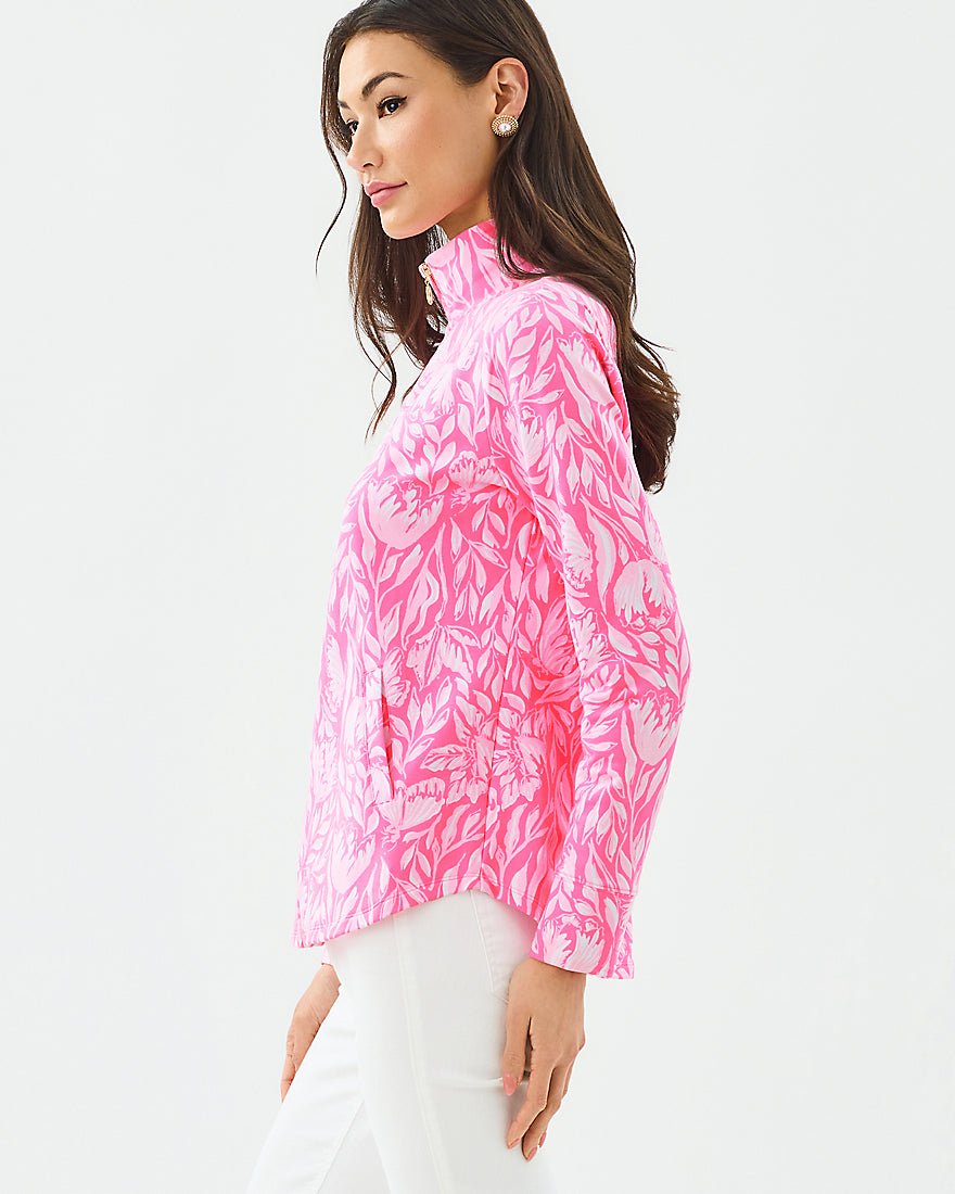Lilly Pulitzer - Leona Upf 50 Plus Zip Up - Rousseau Pink Tulip To Tango