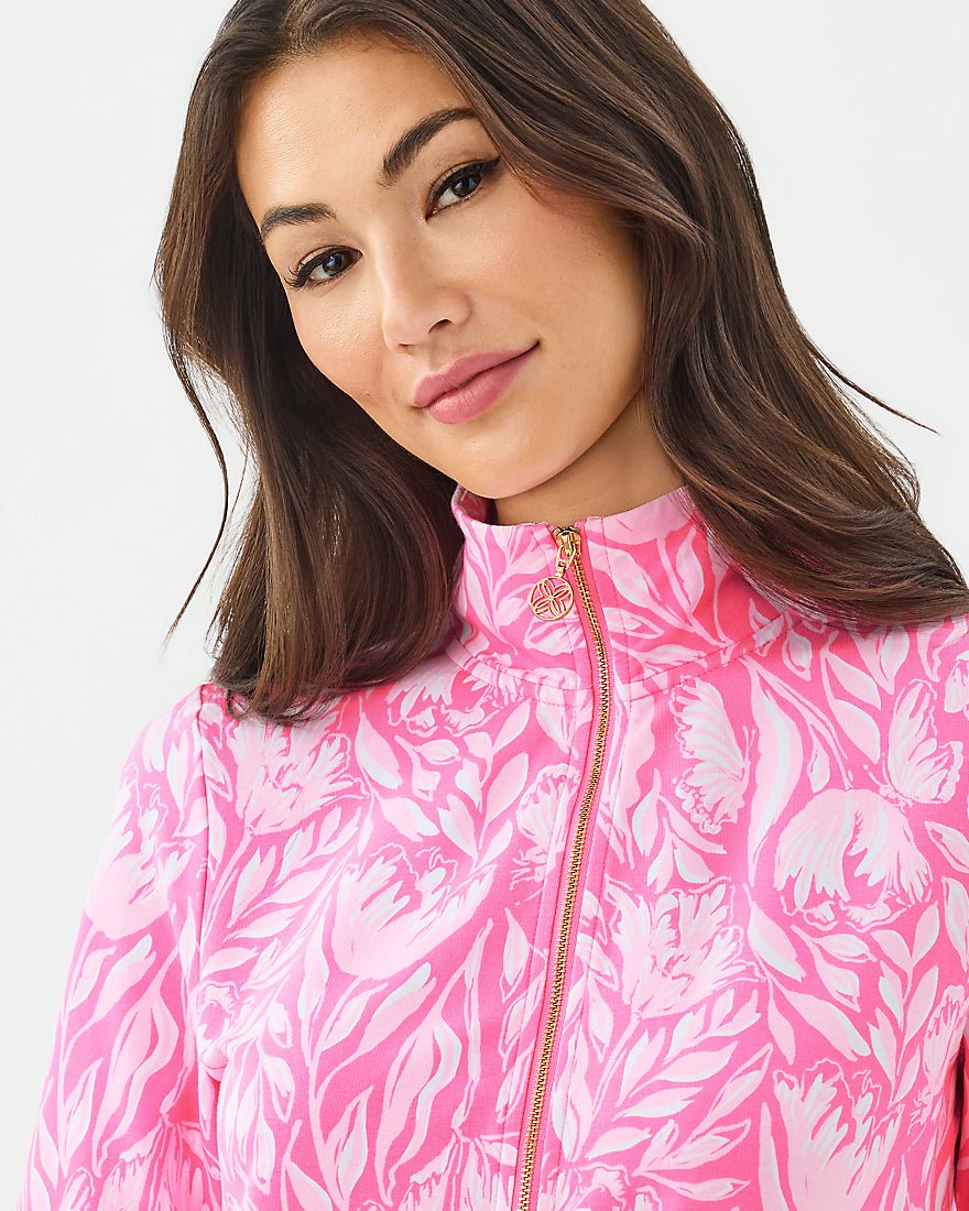 Lilly Pulitzer - Leona Upf 50 Plus Zip Up - Rousseau Pink Tulip To Tango