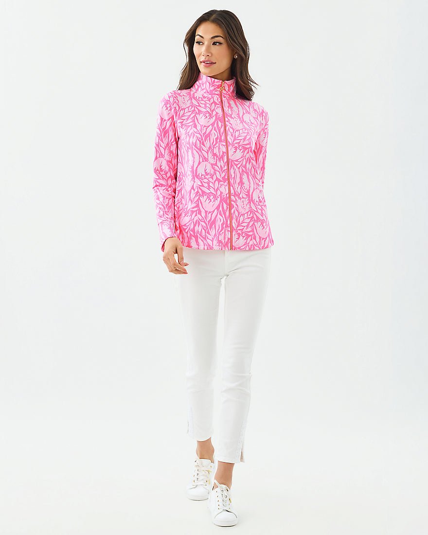 Lilly Pulitzer - Leona Upf 50 Plus Zip Up - Rousseau Pink Tulip To Tango