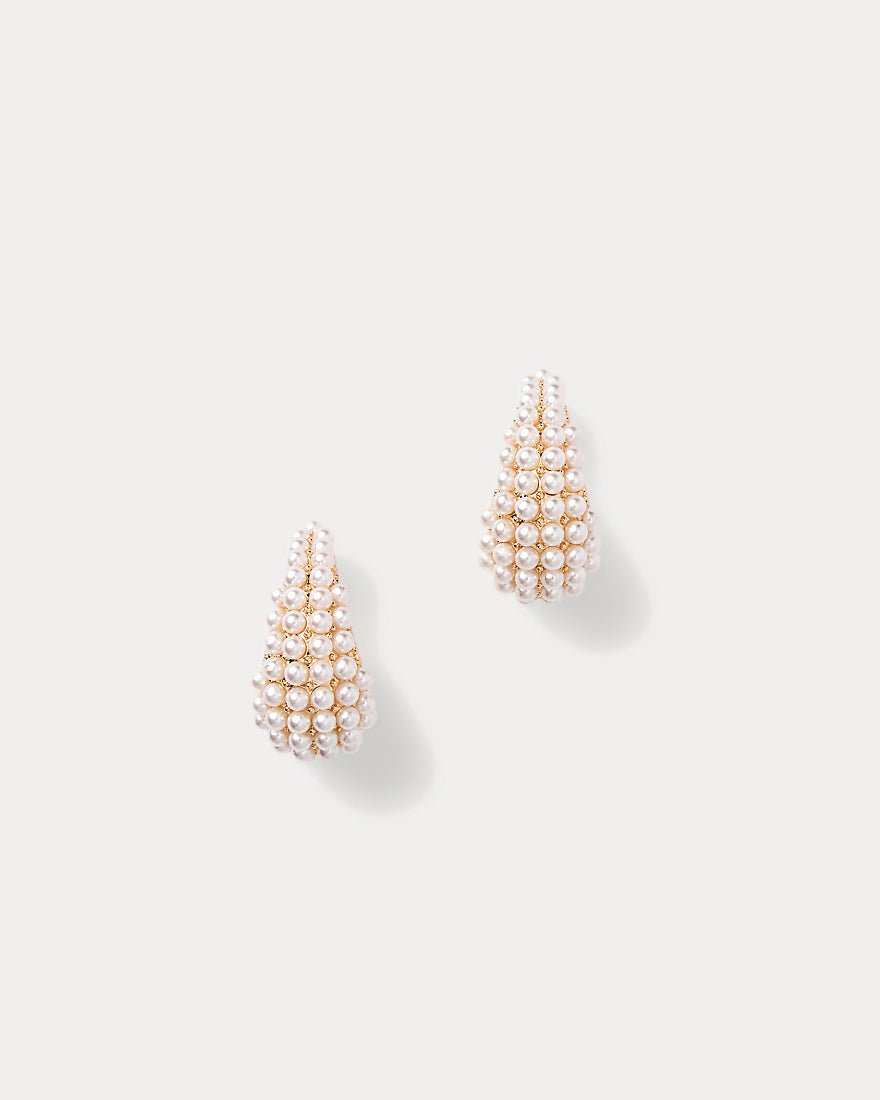 Lilly Pulitzer - Lilly Of The Valley Hoop Earrings - Resort White