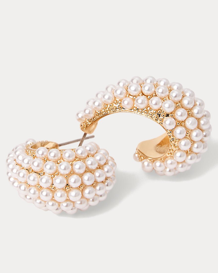 Lilly Pulitzer - Lilly Of The Valley Hoop Earrings - Resort White