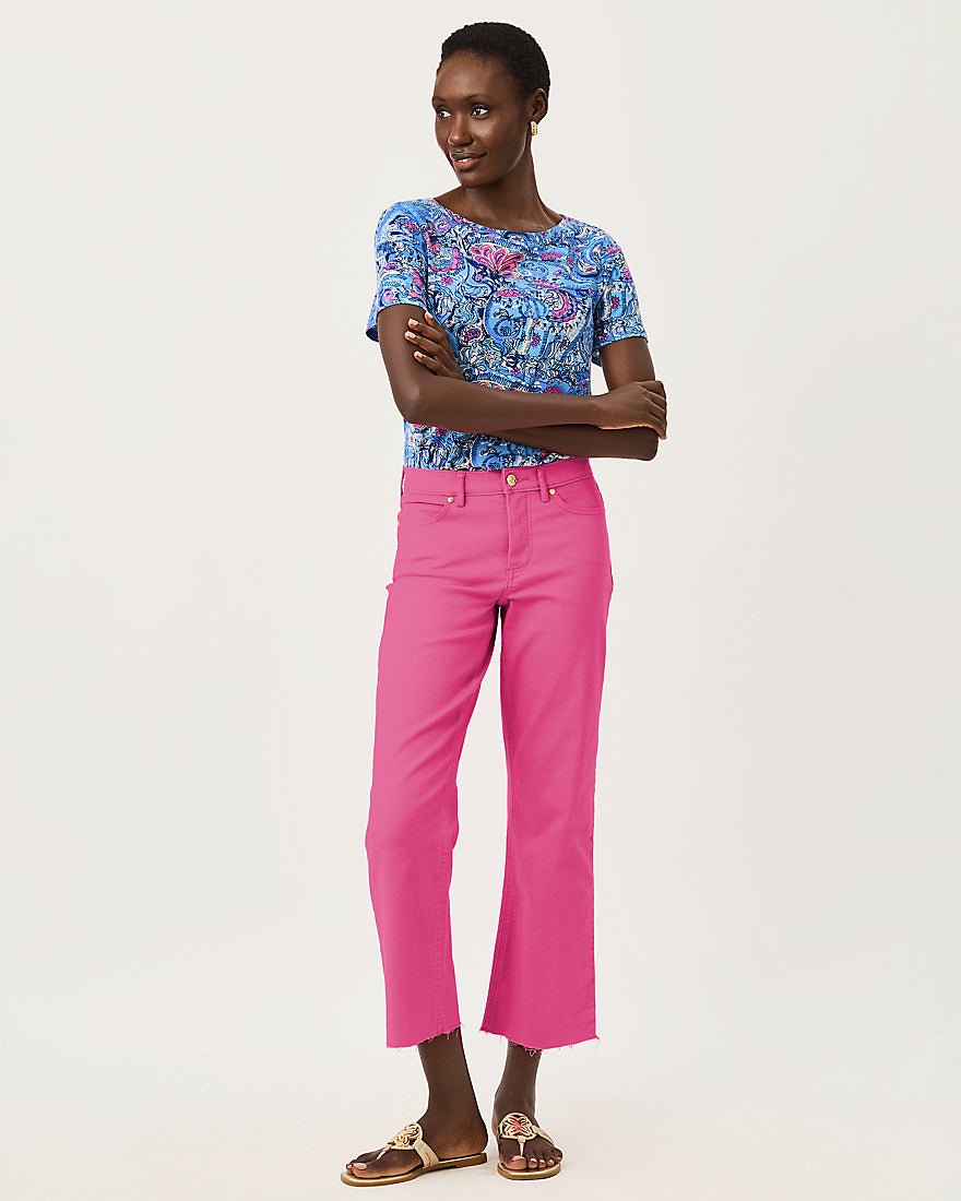 Lilly Pulitzer - Lindessa High Rise Crop Jean - Pink Aster
