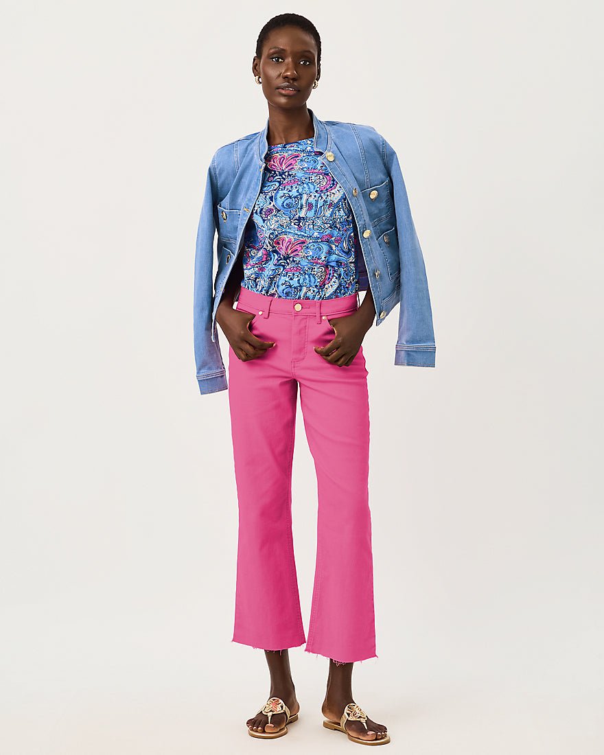 Lilly Pulitzer - Lindessa High Rise Crop Jean - Pink Aster