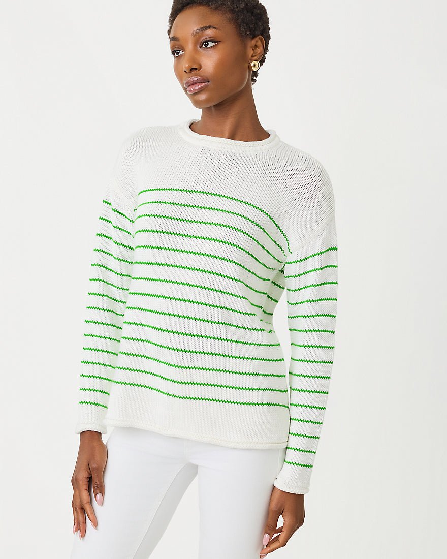 Lilly Pulitzer - Lotan Sweater - Putting Green Tidepool Stripe