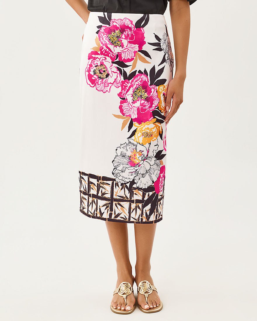 Lilly Pulitzer - Louetta Midi Skirt - Coconut Peony Perfection