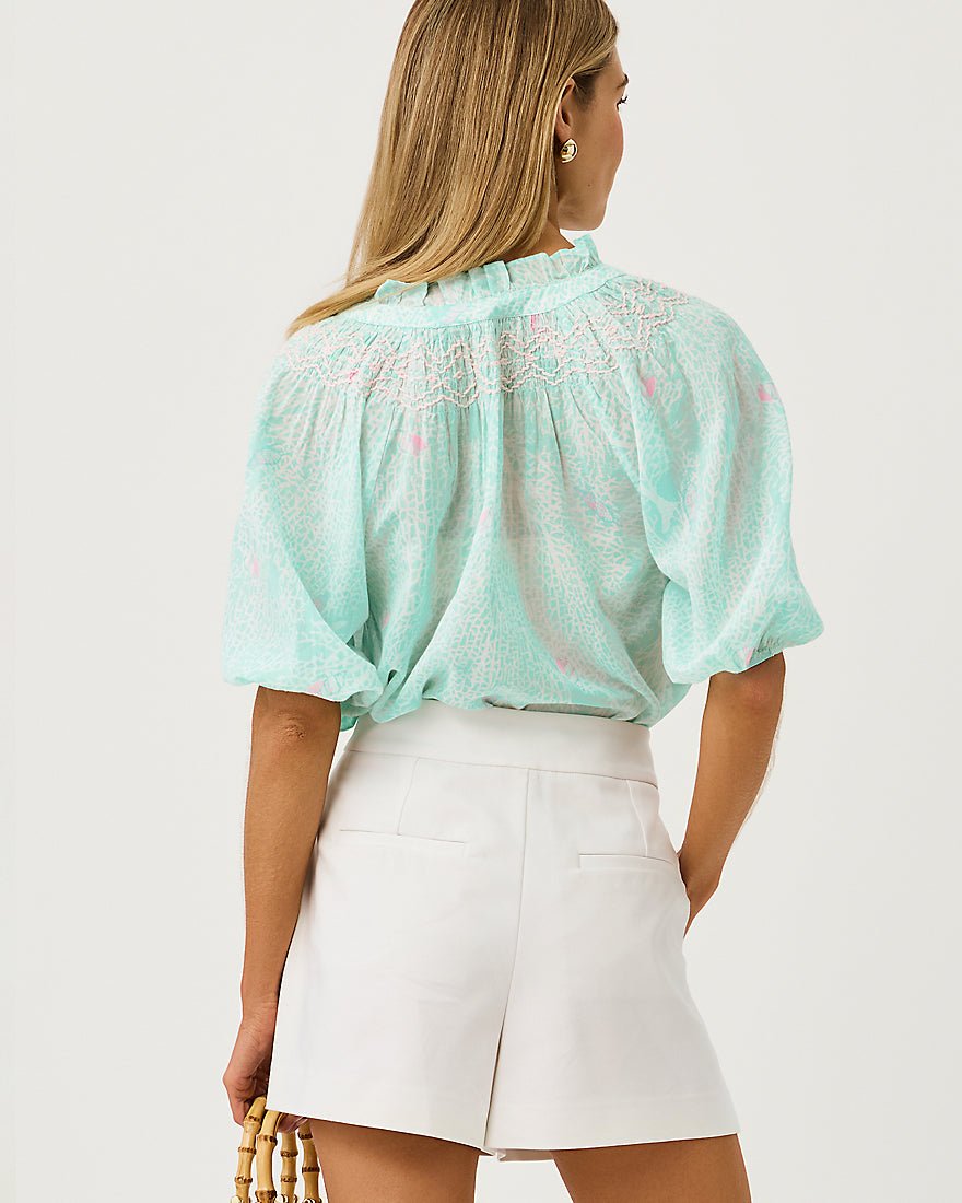 Lilly Pulitzer - Lourdes Short Sleeve Top - Mint Condition Fantastical