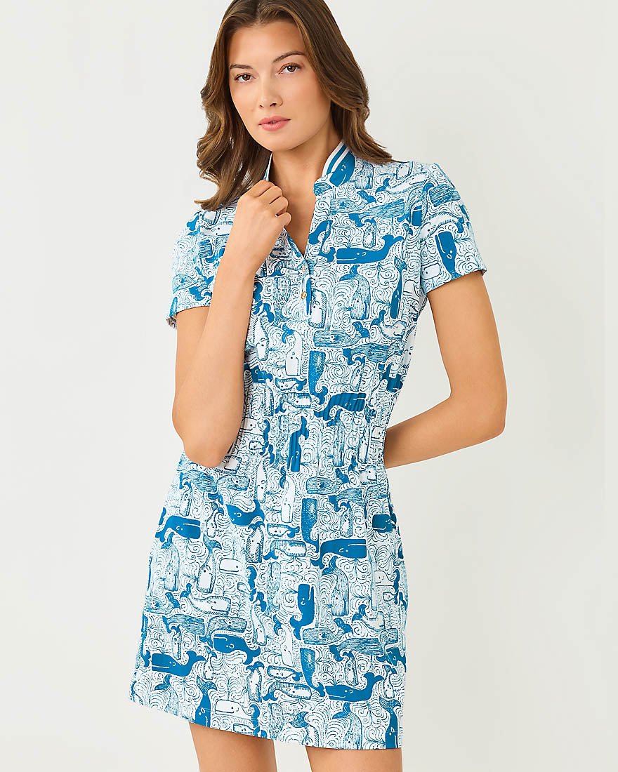 Lilly Pulitzer - Love Active Dress Upf 50 Plus - Nassau Blue Thar She Blows