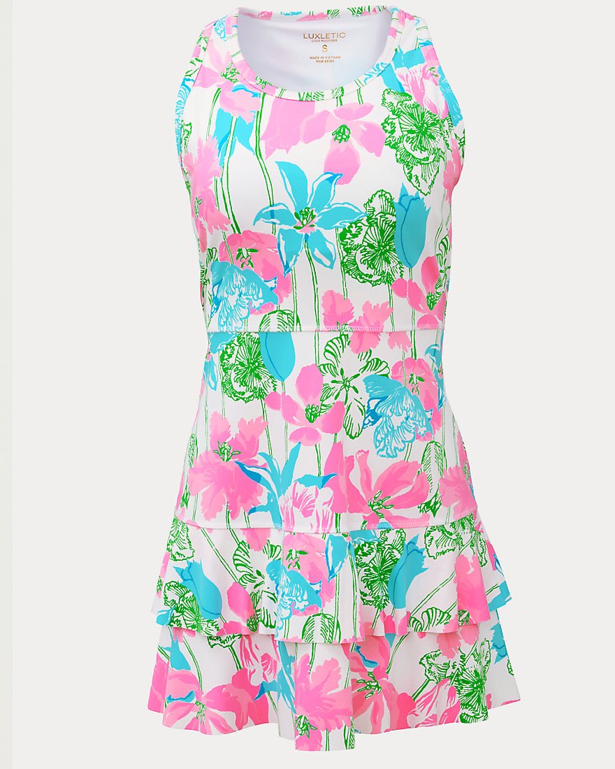 Lilly Pulitzer - Lunan Active Dress Upf 50 Plus - Resort White Viney Liney