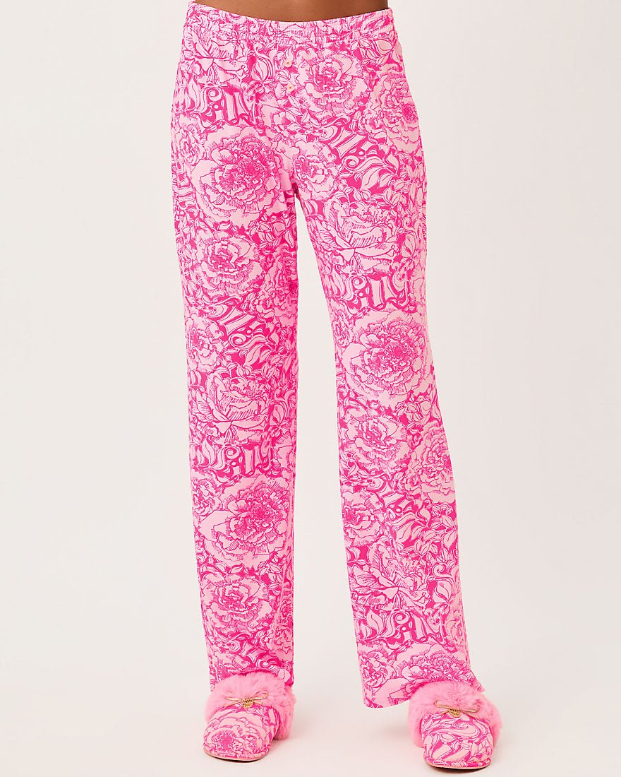 Lilly Pulitzer - Lysandra Pj Pant - Pink Aster A Rose By Any Other Name