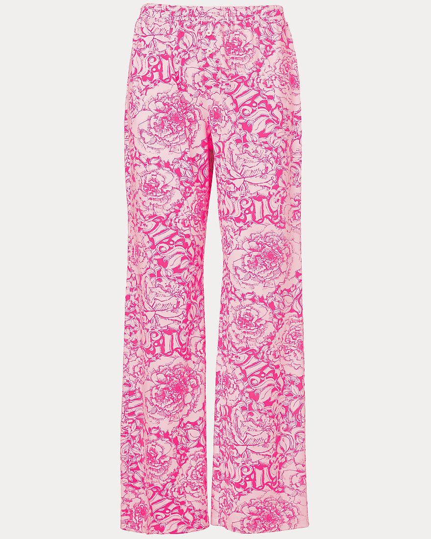 Lilly Pulitzer - Lysandra Pj Pant - Pink Aster A Rose By Any Other Name