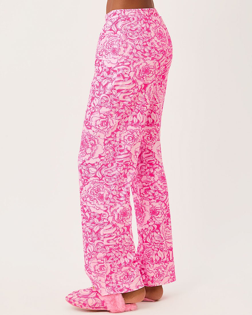 Lilly Pulitzer - Lysandra Pj Pant - Pink Aster A Rose By Any Other Name
