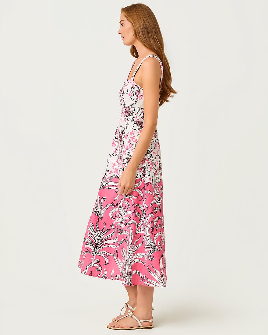 Lilly Pulitzer - Maella Midi Dress - Confetti Pink Bumbley Buzz Overlay
