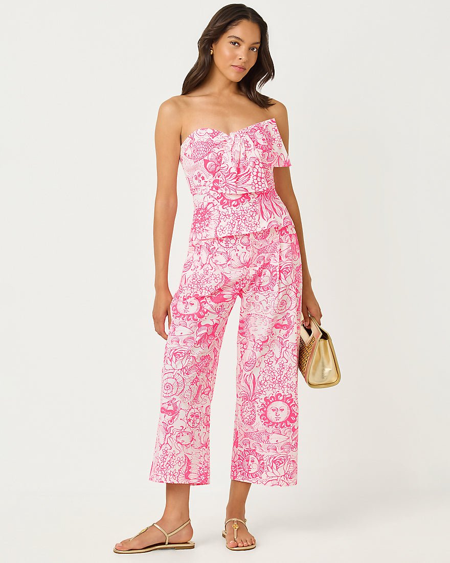 Lilly Pulitzer - Mandalay Crop Pant - Cherry Blossom Pink Fleur De Lilly