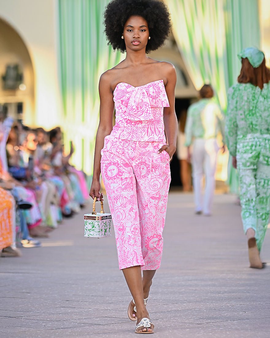 Lilly Pulitzer - Mandalay Crop Pant - Cherry Blossom Pink Fleur De Lilly