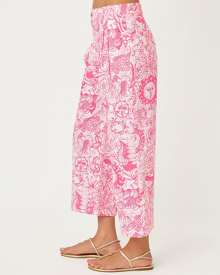 Lilly Pulitzer - Mandalay Crop Pant - Cherry Blossom Pink Fleur De Lilly